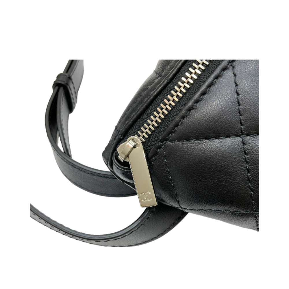 Chanel Waist Bag Silver Hardware Body Bag Black - Picture 7 of 8